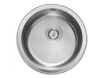 DNP910AA Round Single Bowl Stainless Steel Sink