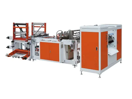 Automatic Double Line Garbage Bag on Roll Making Machine