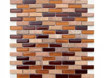 Crystal Mixed Stone Mosaic Tile (Strip Series)