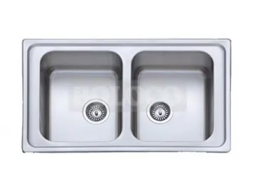 BL-887 Matte Finish Double Bowl Stainless Steel Kitchen Sink
