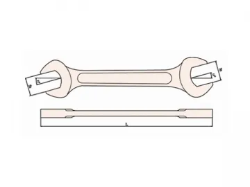 146 Non Sparking Double Open End Offset  Wrench