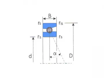 Single Row Angular Contact Ball Bearing with Ceramic Ball, 70 Series