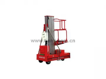 Single Mast Aluminum Alloy Aerial Work Platform