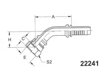 22241 BSP 45° Elbow Female Flat Seat Fittings