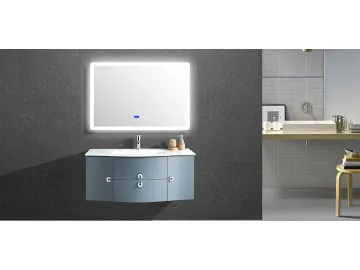 IL1905G Blue Bathroom Vanity Set with Lighted Mirror