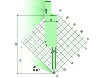 24° Flattening/hemming punches/top-tools, Amada Press Brake Tooling