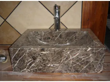 Light Emperador Marble Bathroom Basin 