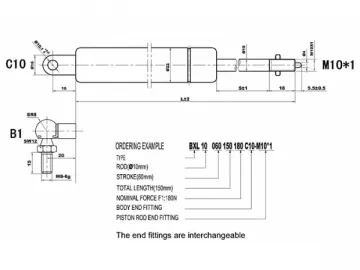 BXL 10/22 Lockable Gas Spring