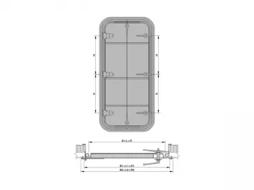 Marine Aluminum Door