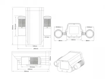 IRH150F Double IR Illuminator Housing