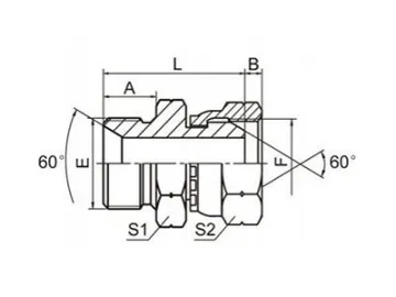 2B BSP Male 60° Hose Adapter