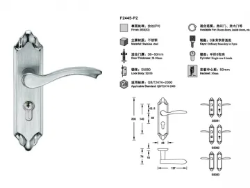 F2445-P2 Stainless Steel Door Lock