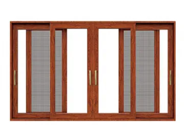 3-Track and 4-Sash Window with Screen, Aluminum Window