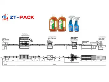 100ml-5000ml Foamy Liquids Filling Line (for Disinfectant and Glass Cleaner)