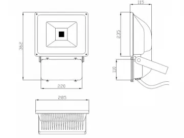 LED Flood Light Fixture 80W