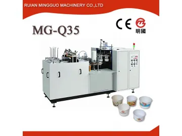 Single PE Coated Paper Bowl Forming Machine MG-Q35