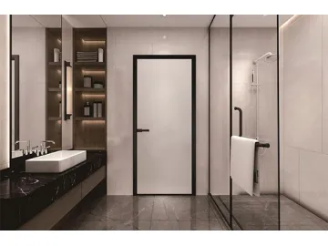 Slim Line Aluminum Bathroom Door, GDM55A