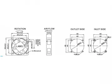 50×50×15mm DC Brushless Fan