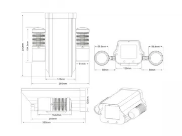 IRH150G Double IR Illuminator Housing