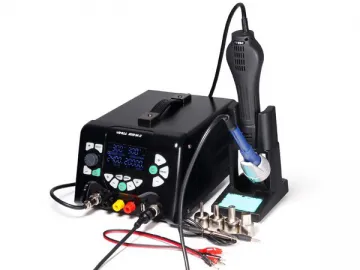 853D 5A-II Soldering Rework Station with Hot Air Heat Gun and Soldering Iron