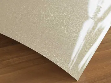 Cream Color High Gloss Metallic PVC Film