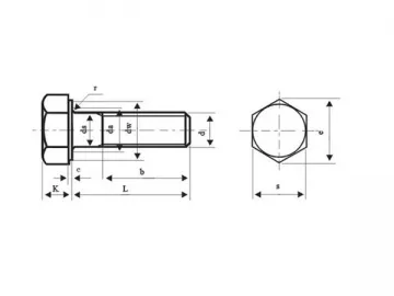 Hexagon Bolt for Steel Framed Building