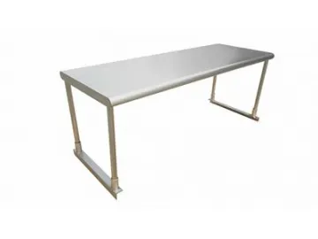 Stainless Steel Single Worktable Overshelf