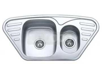 BL-842 Large and Small Bowl Stainless Steel Kitchen Sink