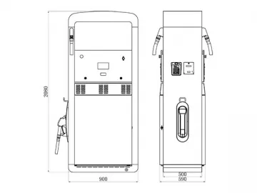 Fuel Dispenser with 1 Dispensing Nozzle