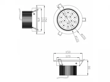 15W High Power LED Downlight