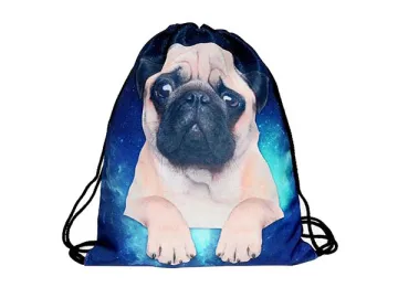 CBB 2330-1 Small Nylon Drawstring Bag, 35*29cm Sublimation Print Character