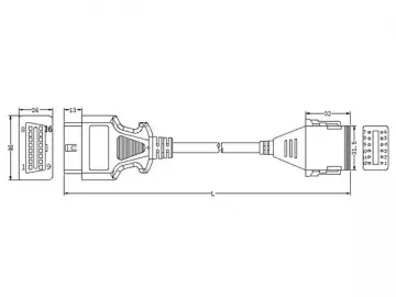 Komatsu 12-Pin Cable