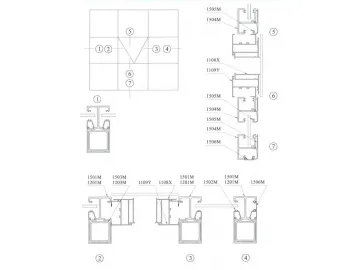 120、140、150 Series Exposed Frame Curtain Wall