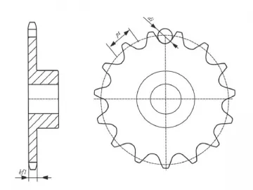 Double Pitch Precision Roller Chain Sprocket