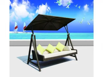 Outdoor Rattan Swing Bed