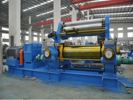 Rubber Mixing Mill with Stock Blender