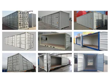 Shipping Container With Side and End Open Doors