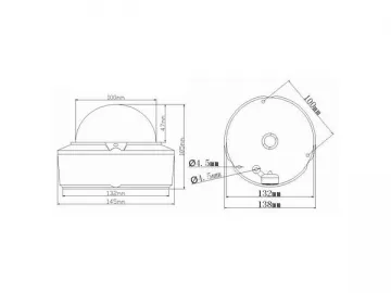 5801D Vandal Proof CCTV Dome Camera