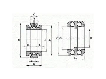 Thrust Ball Bearing, 51400 Series Bearing