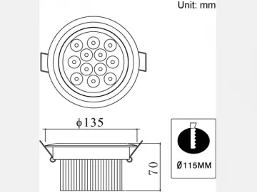 12W LED Ceiling Light