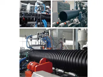 Steel Reinforced PE Spiral Corrugated Pipe Making Machine