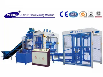 Concrete Block Making Machine, QT12-15