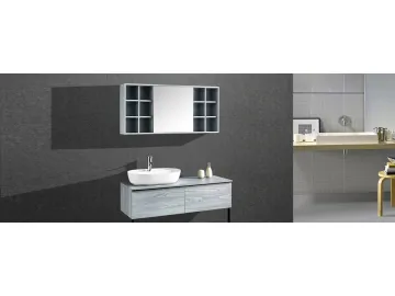 IL1968 Floating Single Bathroom Vanity with Mirror Cabinet