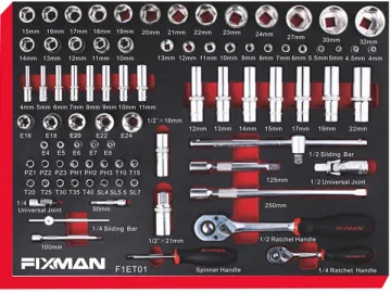 84 pcs 1/4" &amp; 1/2" Socket Set