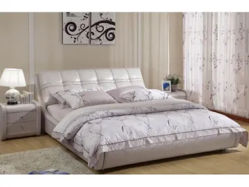 Rectangular Soft Leather Bed