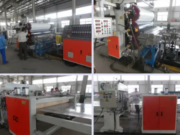 PE, PP, PS, ABS, PMMA, PET Sheet and Board Extrusion Line