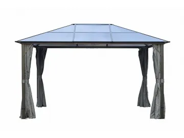 12' x 10' Hardtop Gazebo with Polycarbonate Roof, Aluminum Posts