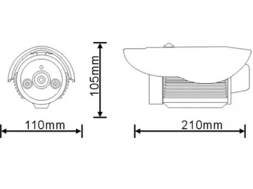 Colour CCD LED Array CCTV Camera