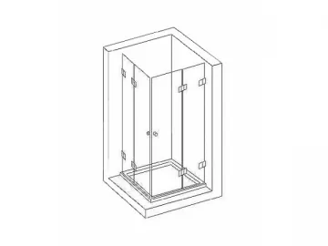 Shower Enclosure (with Hinged Shower Door)