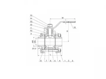 3PC Butt Weld Ball Valve